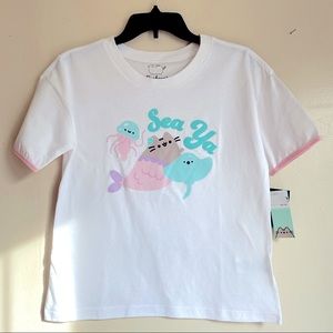 Pusheen the Cat Girls Tween Juniors Short Sleeve Top NEW NWT